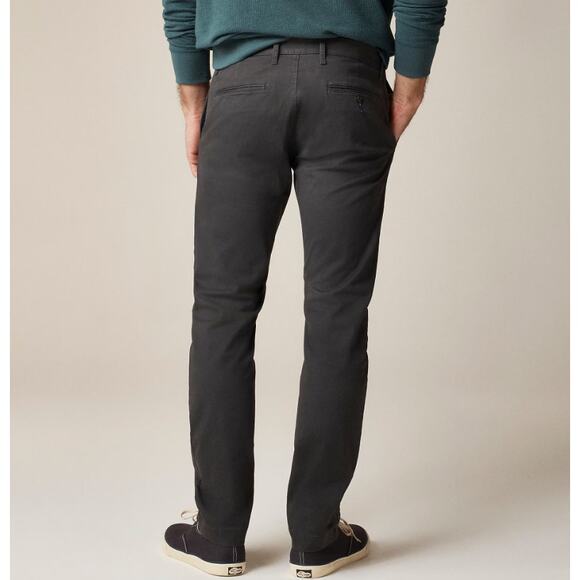 J.Crew 484 Slim Fit Stretch Chino Pants Sz 30x32 Onyx Gray Twill Tapered Zip Fly - Picture 2 of 10